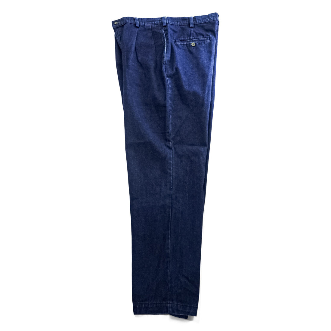 Levi's 90年代 ヴィンテージ 日本製 2タック プリーツ OFFICER デニム トラウザーズ スラックス パンツ L インディゴ ブルー 24417-12