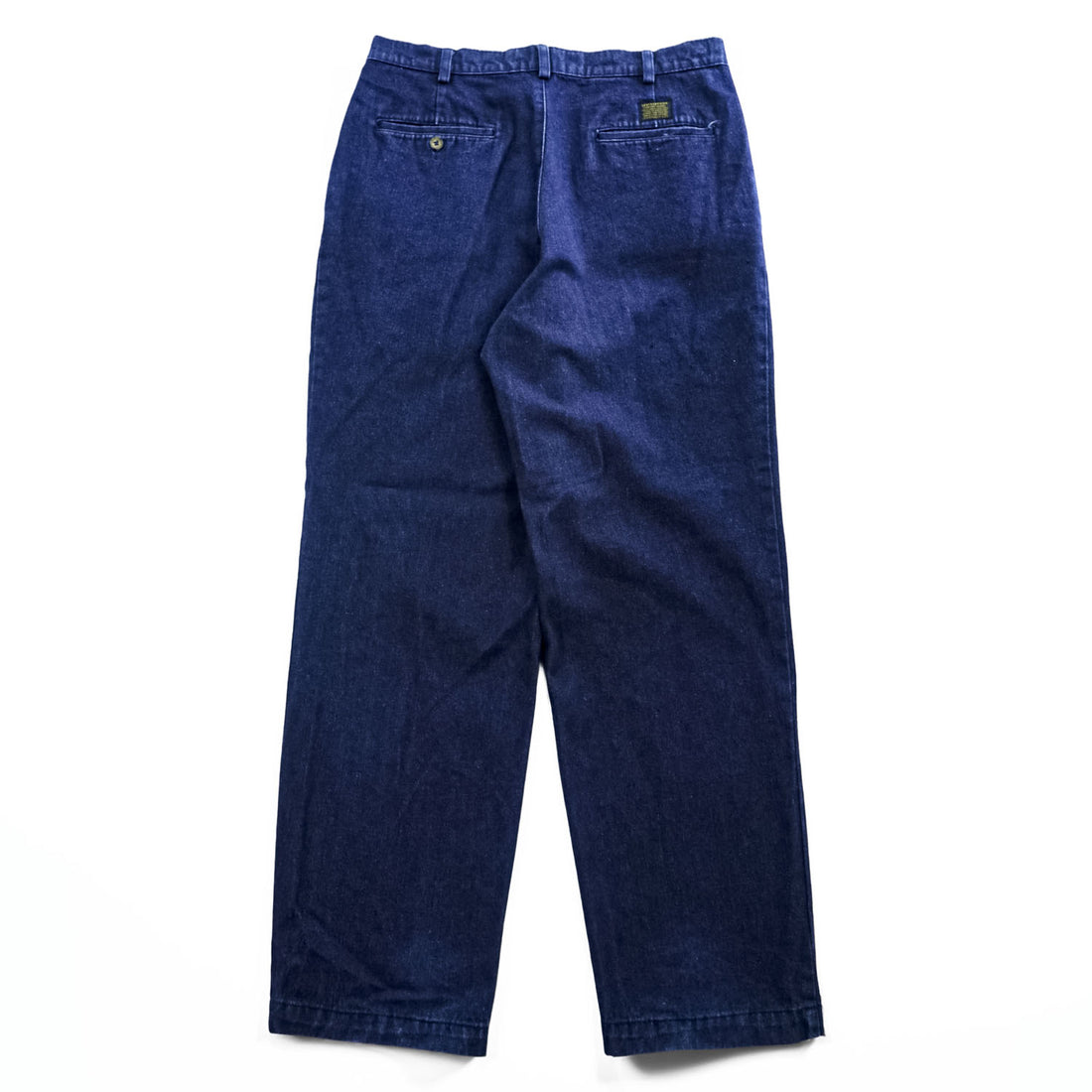 Levi's 90年代 ヴィンテージ 日本製 2タック プリーツ OFFICER デニム トラウザーズ スラックス パンツ L インディゴ ブルー 24417-12