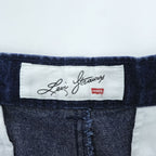 Levi's 90年代 ヴィンテージ 日本製 2タック プリーツ OFFICER デニム トラウザーズ スラックス パンツ L インディゴ ブルー 24417-12