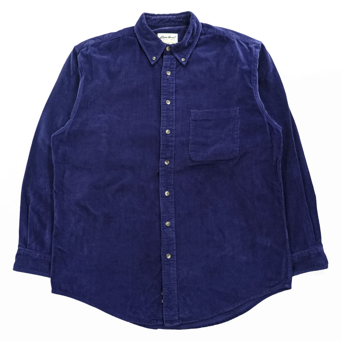 Eddie Bauer 90s Vintage Corduroy Long Sleeve Button-Down Shirt L Navy