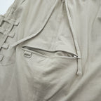 Leh LEH-1031 Sweat Layered Easy Pants Beige Cotton Poly Skirt Layered Pants Size M