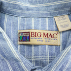 BIG MAC 90年代 USA製 ヴィンテージ 長袖 ワークシャツ XL ブルー ストライプ