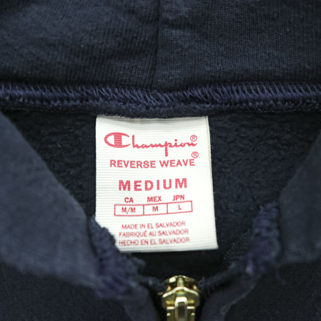 Champion リバースウィーブ REVERSE WEAVE IDEALジップパーカー L ダークネイビー 裏起毛