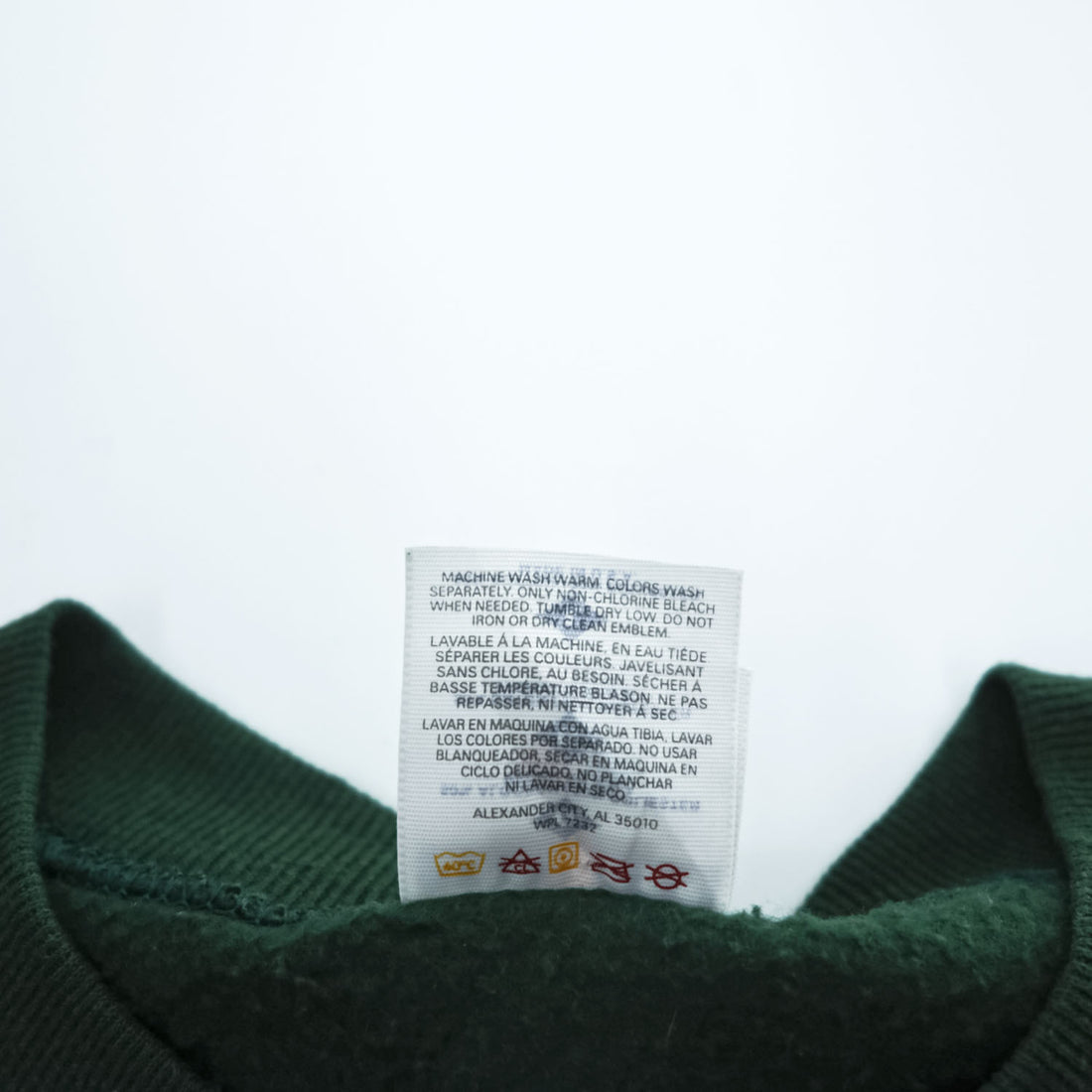 JERZEEZ 90年代 USA製 ヴィンテージ ブランク スウェット トレーナー L グリーン 裏起毛 コットンポリ 無地