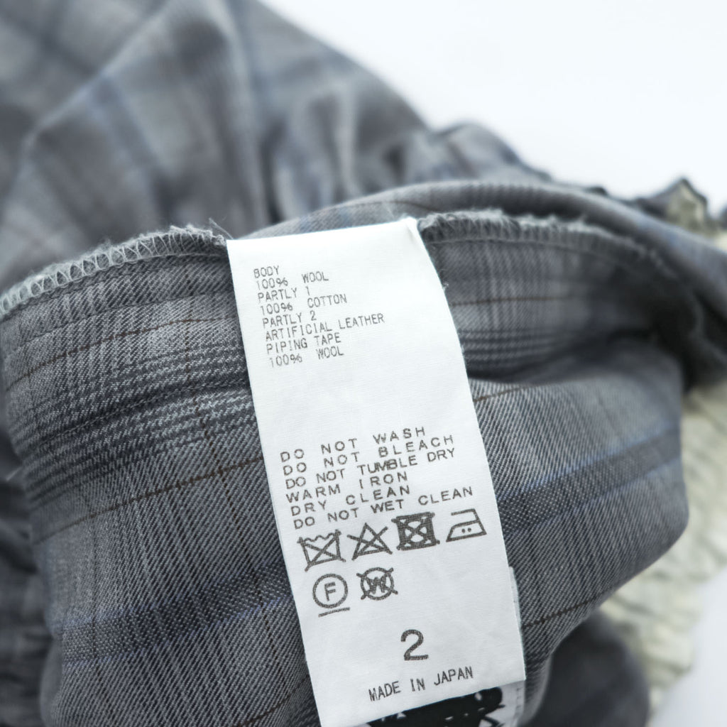 CLASS (POOL BY CLASS) Japan Made Wide Pants 2 Gray Checked SUBMARINE PANTS CCCA15UNIB