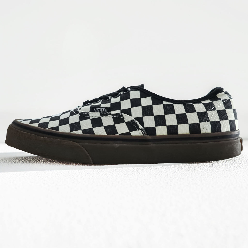 VANS オーセンティック AUTHENTIC ローカットスニーカー 27cm キャンバス フラッグチェック ガムソール