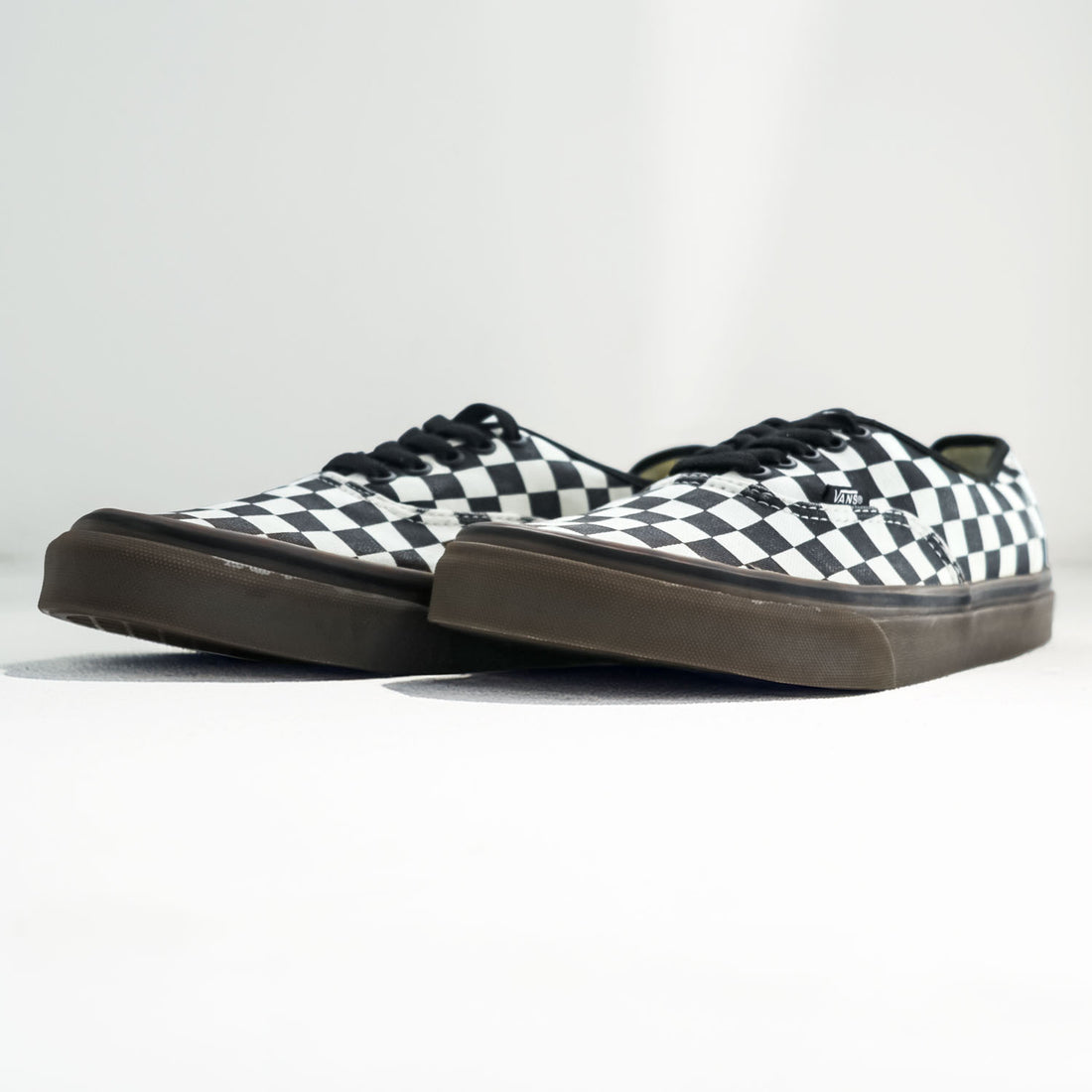 VANS オーセンティック AUTHENTIC ローカットスニーカー 27cm キャンバス フラッグチェック ガムソール