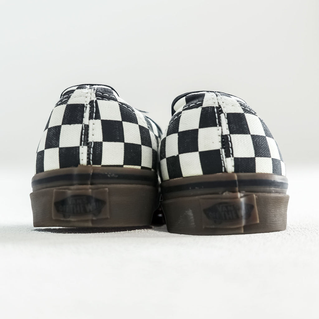 VANS オーセンティック AUTHENTIC ローカットスニーカー 27cm キャンバス フラッグチェック ガムソール