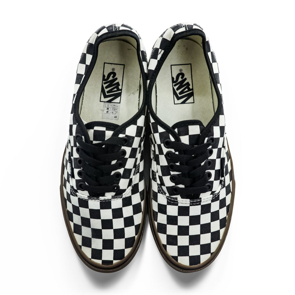 VANS オーセンティック AUTHENTIC ローカットスニーカー 27cm キャンバス フラッグチェック ガムソール