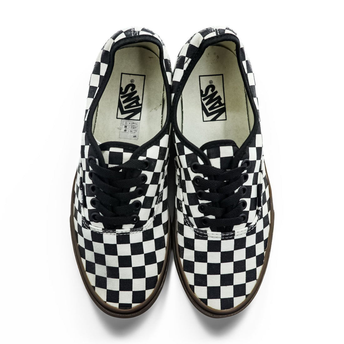 VANS オーセンティック AUTHENTIC ローカットスニーカー 27cm キャンバス フラッグチェック ガムソール