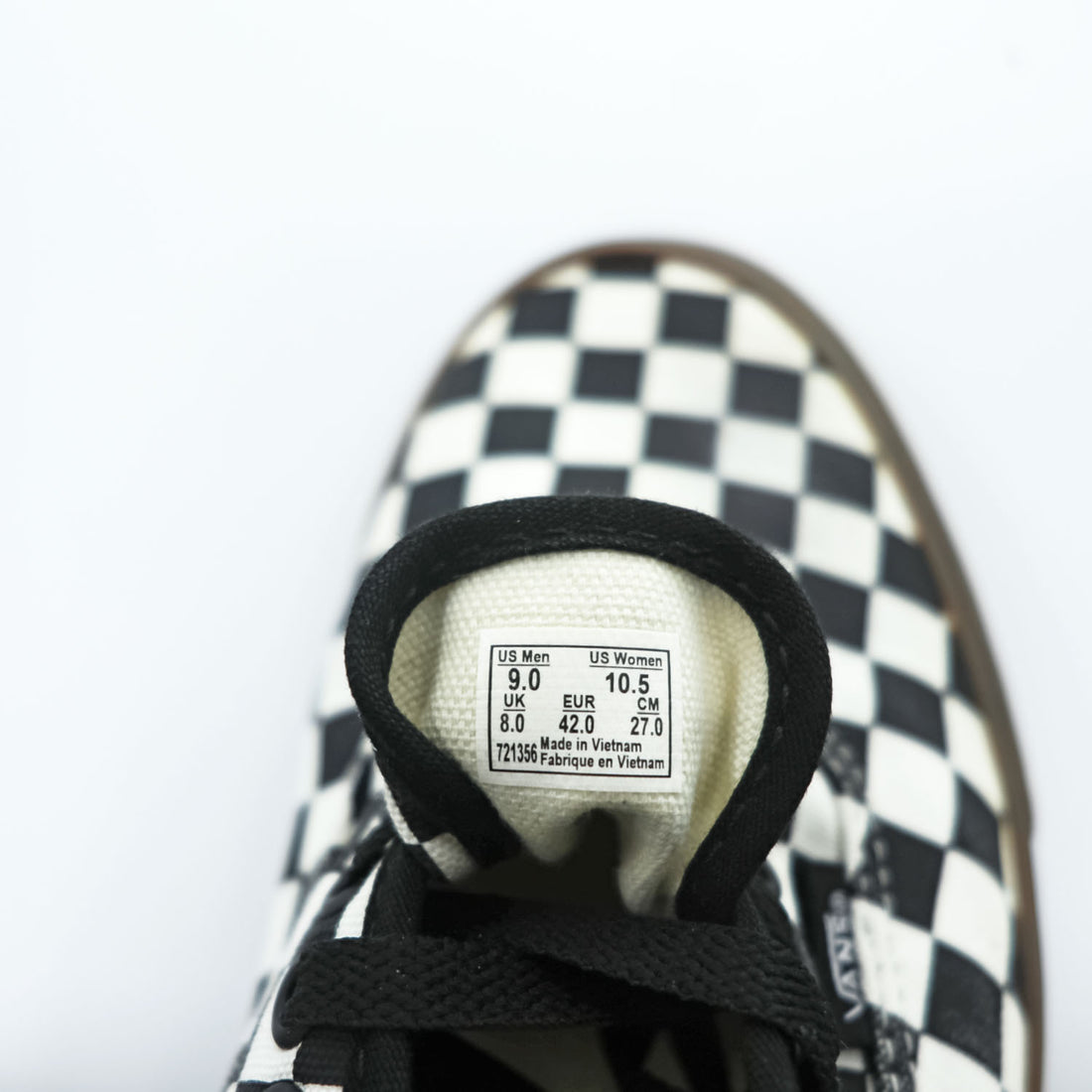 VANS オーセンティック AUTHENTIC ローカットスニーカー 27cm キャンバス フラッグチェック ガムソール