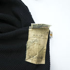 BRU NA BOINNE 日本製 サーマル ワッフル ヘンリーネック 長袖 ロングスリーブ Tシャツ ロンT L ブラック 8134-2-L