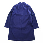 MACKINTOSH LONDON 英国製 ゴム引き ステンカラーコート L ネイビー 防水 比翼 GENUINE HANDMADE スコットランド製