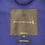 MACKINTOSH LONDON 英国製 ゴム引き ステンカラーコート L ネイビー 防水 比翼 GENUINE HANDMADE スコットランド製