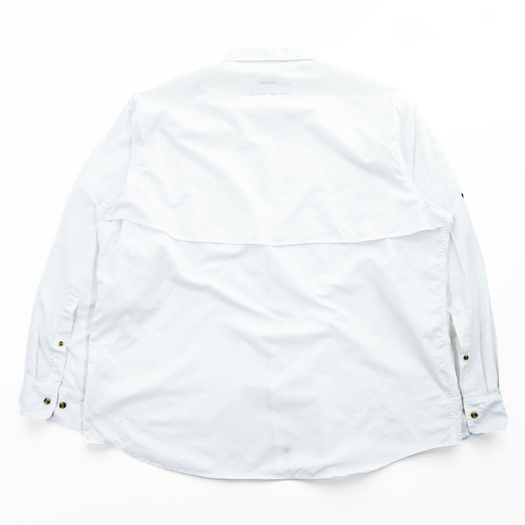 L.L.Bean フィッシング 長袖 ボタンダウンシャツ XL ホワイト メッシュ PD24
