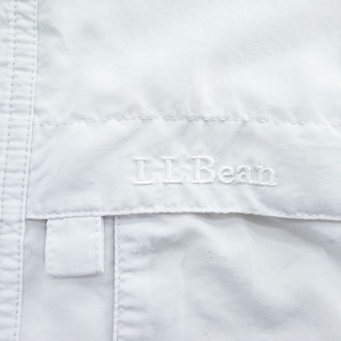 L.L.Bean フィッシング 長袖 ボタンダウンシャツ XL ホワイト メッシュ PD24
