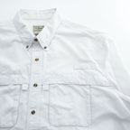L.L.Bean フィッシング 長袖 ボタンダウンシャツ XL ホワイト メッシュ PD24