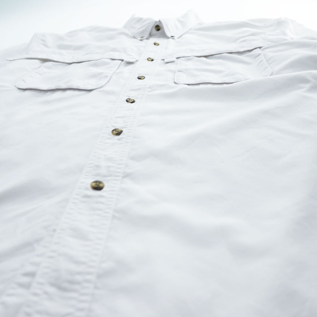 L.L.Bean フィッシング 長袖 ボタンダウンシャツ XL ホワイト メッシュ PD24