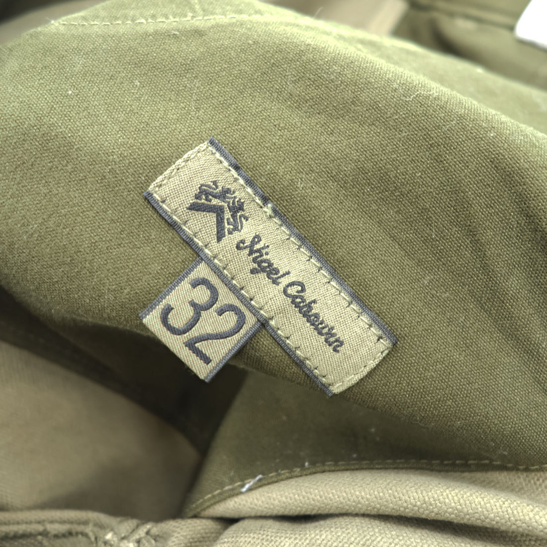 Nigel Cabourn Japan Made Military Work Pants M Khaki Green Brown Canvas CLASSIC DENISON PANT 80350050013