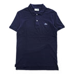 LACOSTE × J.Crew ポロシャツ M ネイビー ワンポイントロゴ 鹿の子 FA12471 ペルー製