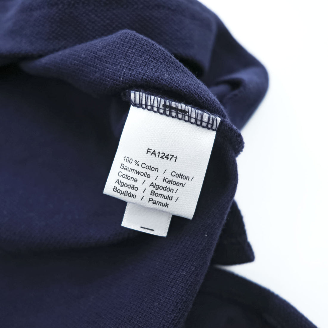 LACOSTE × J.Crew ポロシャツ M ネイビー ワンポイントロゴ 鹿の子 FA12471 ペルー製