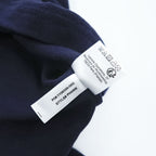 LACOSTE × J.Crew ポロシャツ M ネイビー ワンポイントロゴ 鹿の子 FA12471 ペルー製