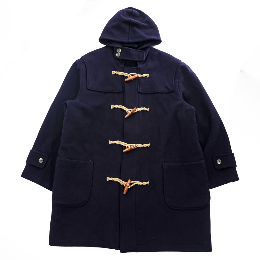 Polo Ralph Lauren 1990s Vintage USA-Made Coat, Size L, Navy, Melton Wool