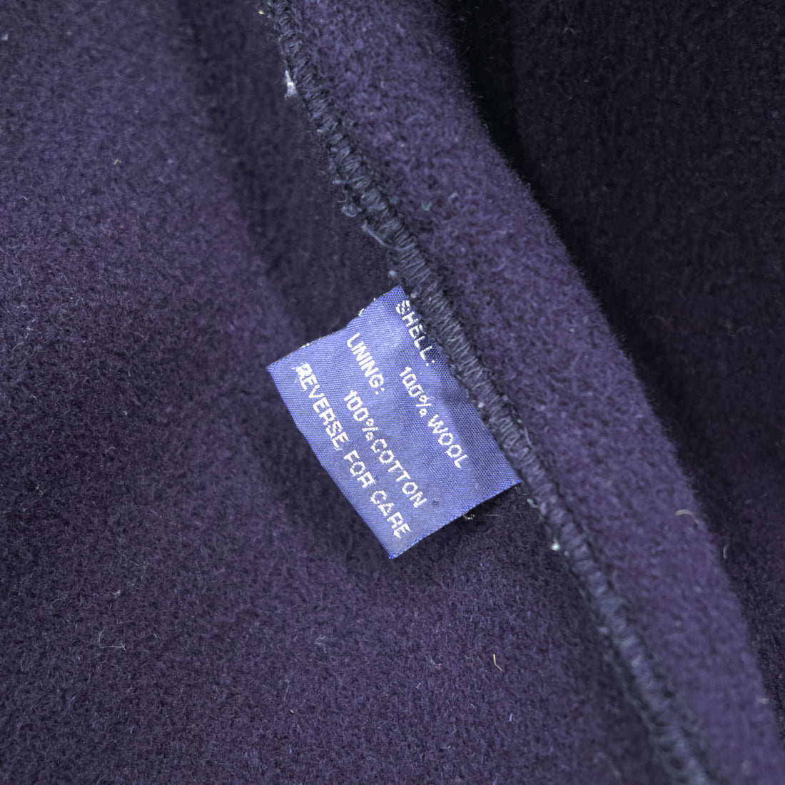Polo Ralph Lauren 1990s Vintage USA-Made Coat, Size L, Navy, Melton Wool