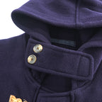 Polo Ralph Lauren 1990s Vintage USA-Made Coat, Size L, Navy, Melton Wool