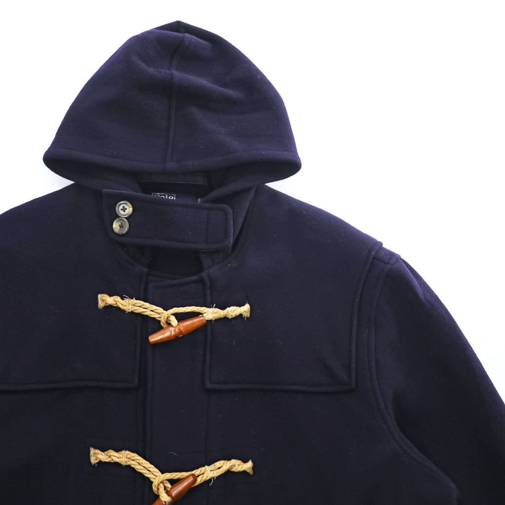 Polo Ralph Lauren 1990s Vintage USA-Made Coat, Size L, Navy, Melton Wool
