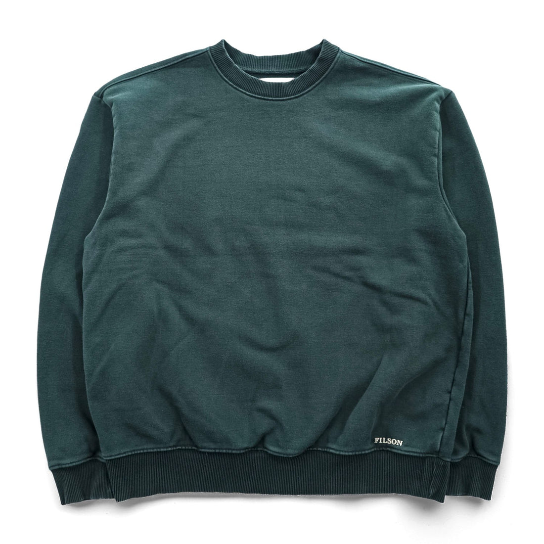 FILSON Sweatshirt, Size L, Khaki Green, with a single logo accent.