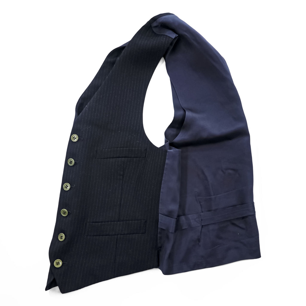 Paul Smith 90年代 ジレ スーツベスト M ダークネイビー ピンストライプ