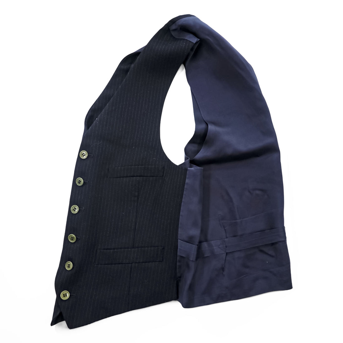 Paul Smith 90年代 ジレ スーツベスト M ダークネイビー ピンストライプ