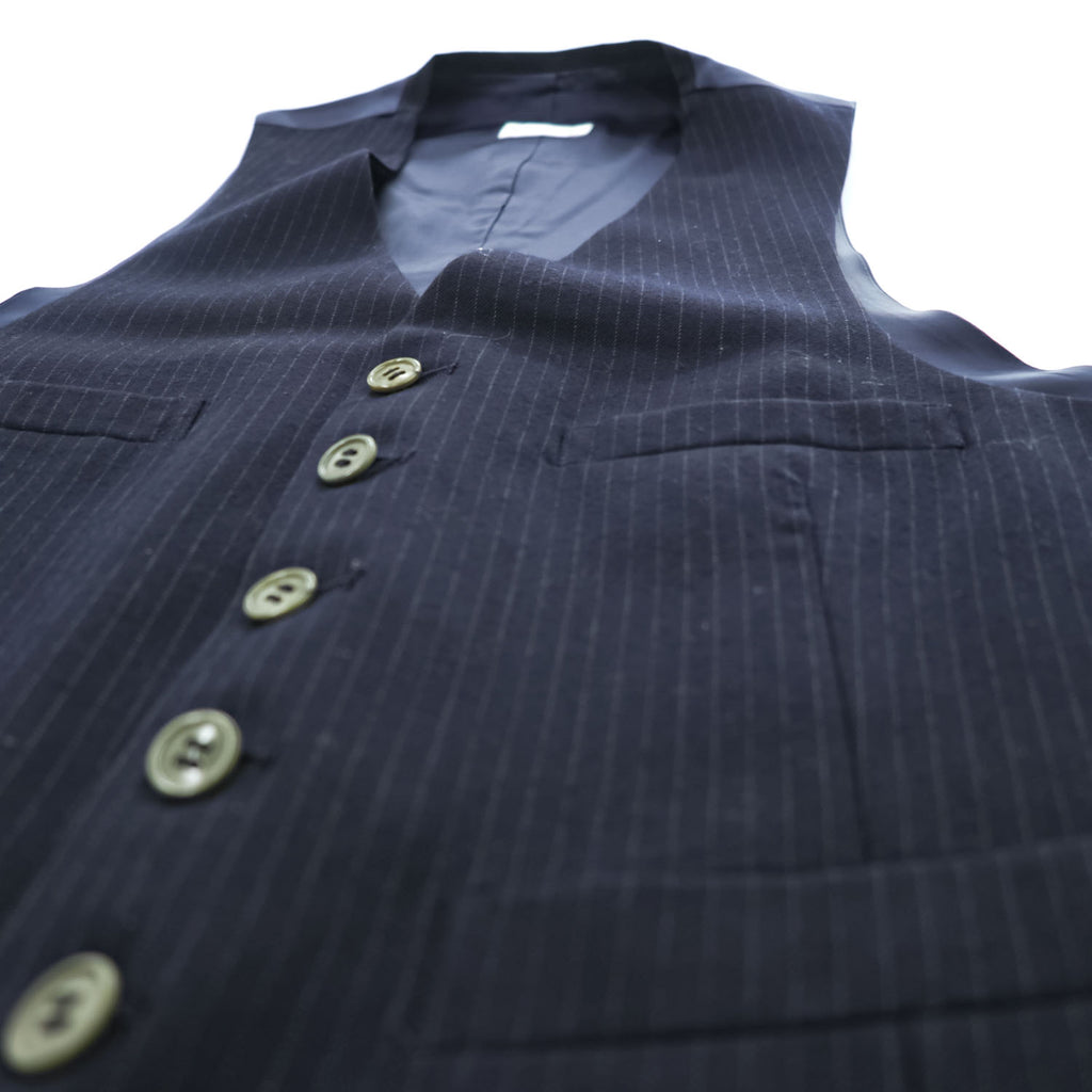 Paul Smith 90年代 ジレ スーツベスト M ダークネイビー ピンストライプ