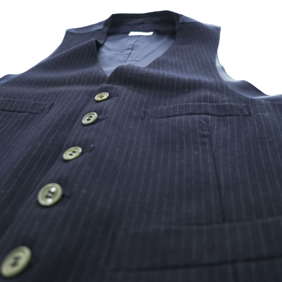Paul Smith 90年代 ジレ スーツベスト M ダークネイビー ピンストライプ