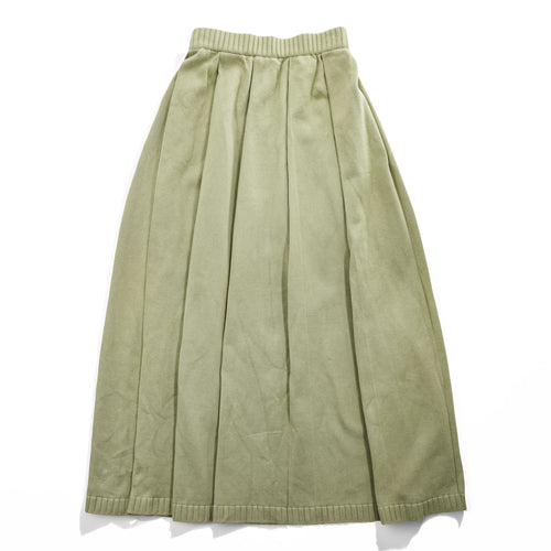 AURALEE COTTON KNIT PLEATED SKIRT S Beige Made in Japan A23SS03AD