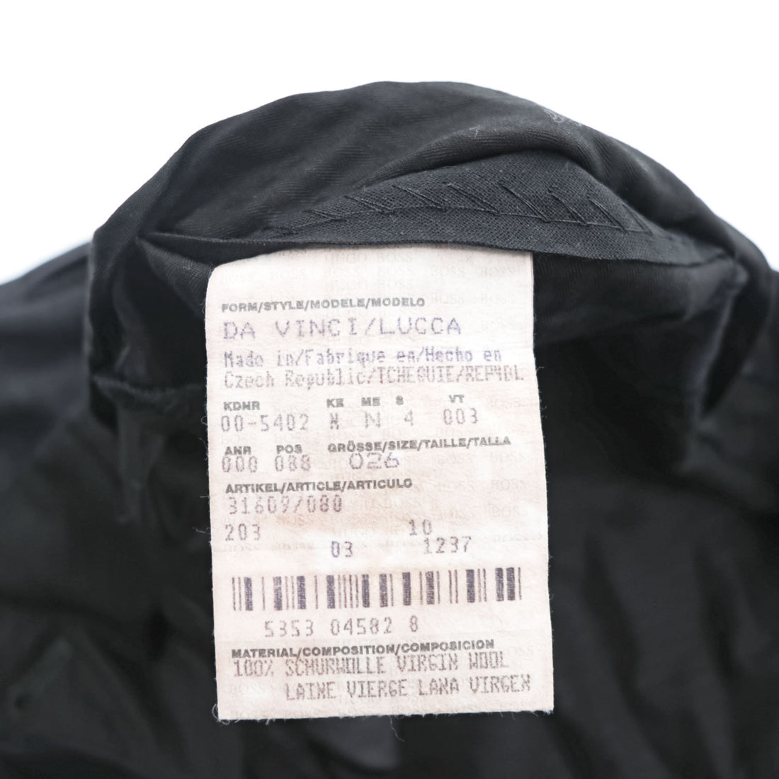 HUGO BOSS タック スラックス パンツ L グレー ダブルカフス センタープレス