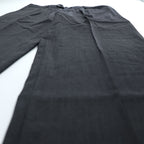 HUGO BOSS タック スラックス パンツ L グレー ダブルカフス センタープレス