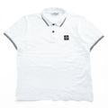 STONE ISLAND Pique Polo Shirt Made in Turkey White XL Small Logo