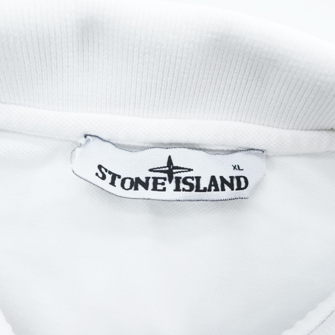 STONE ISLAND Pique Polo Shirt Made in Turkey White XL Small Logo