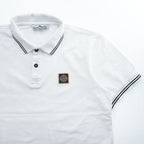 STONE ISLAND Pique Polo Shirt Made in Turkey White XL Small Logo