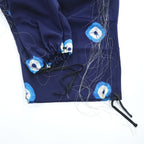 Leh Wide Pants Balloon Pants S Navy, Indigo Blue tie dye X BAND WIDE SLACKS Romantic Metal Buckle Belt
