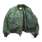Buzz Rickson's Type B-15D Modified Flight Jacket MIL-J-6251A Sage Green Nylon Bomber