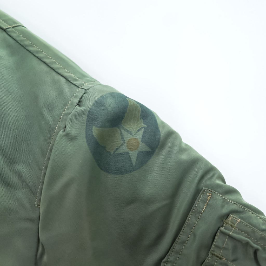 Buzz Rickson's Type B-15D Modified Flight Jacket MIL-J-6251A Sage Green Nylon Bomber