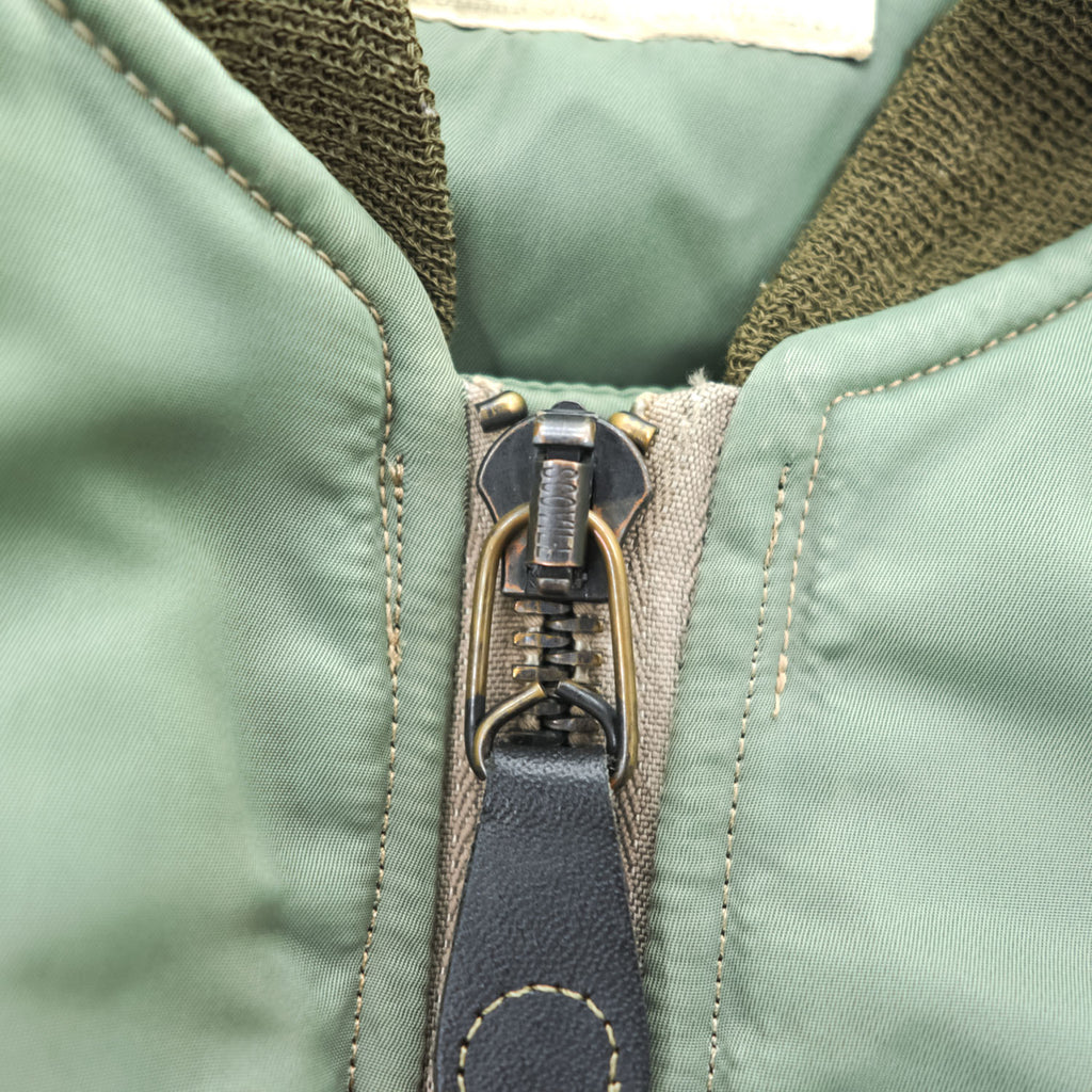 Buzz Rickson's Type B-15D Modified Flight Jacket MIL-J-6251A Sage Green Nylon Bomber