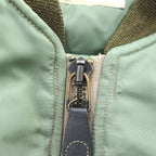 Buzz Rickson's Type B-15D Modified Flight Jacket MIL-J-6251A Sage Green Nylon Bomber