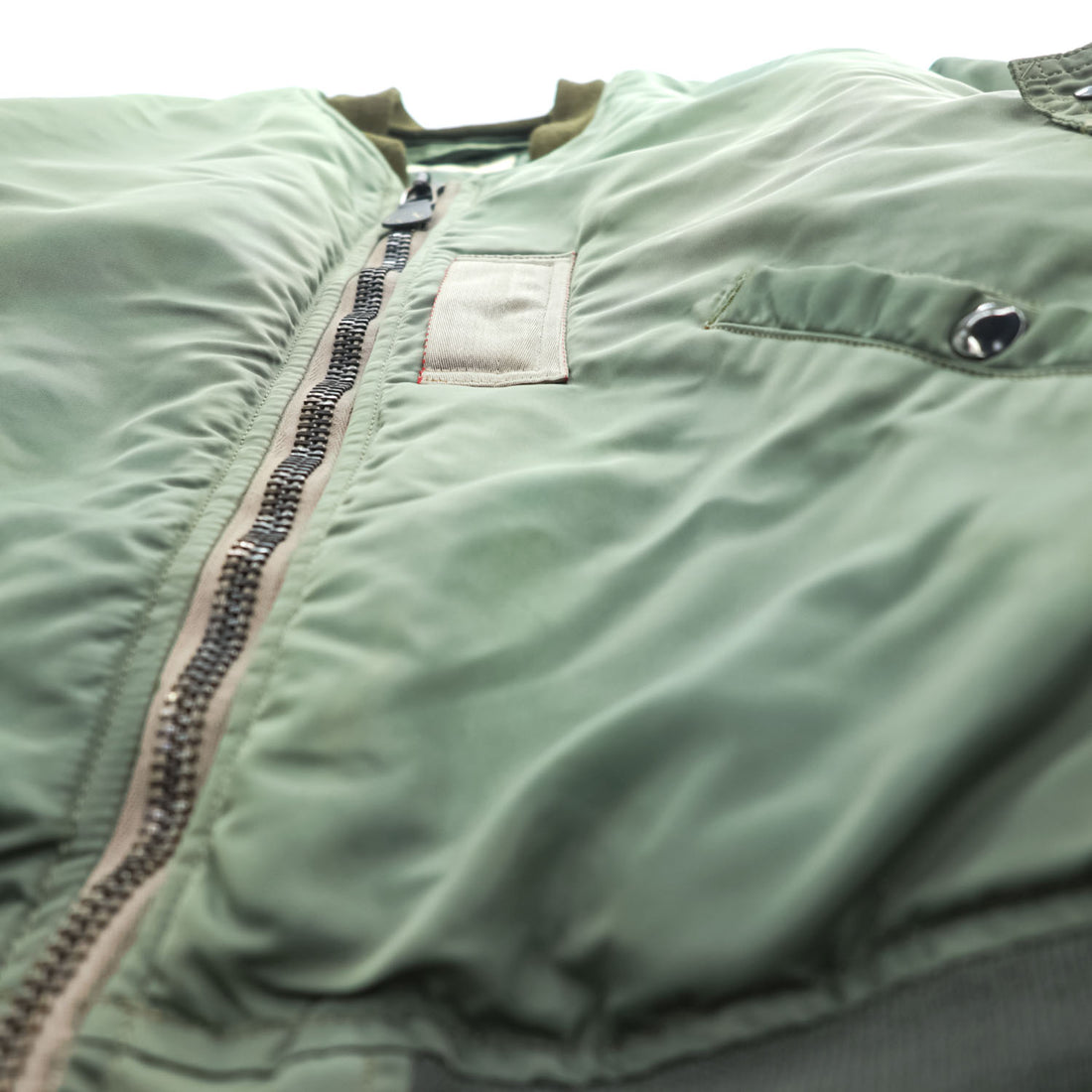 Buzz Rickson's Type B-15D Modified Flight Jacket MIL-J-6251A Sage Green Nylon Bomber