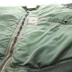 Buzz Rickson's Type B-15D Modified Flight Jacket MIL-J-6251A Sage Green Nylon Bomber