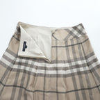 BURBERRY 日本製 ノバチェック スカート M ベージュ タック プリーツ FXD60-056-40