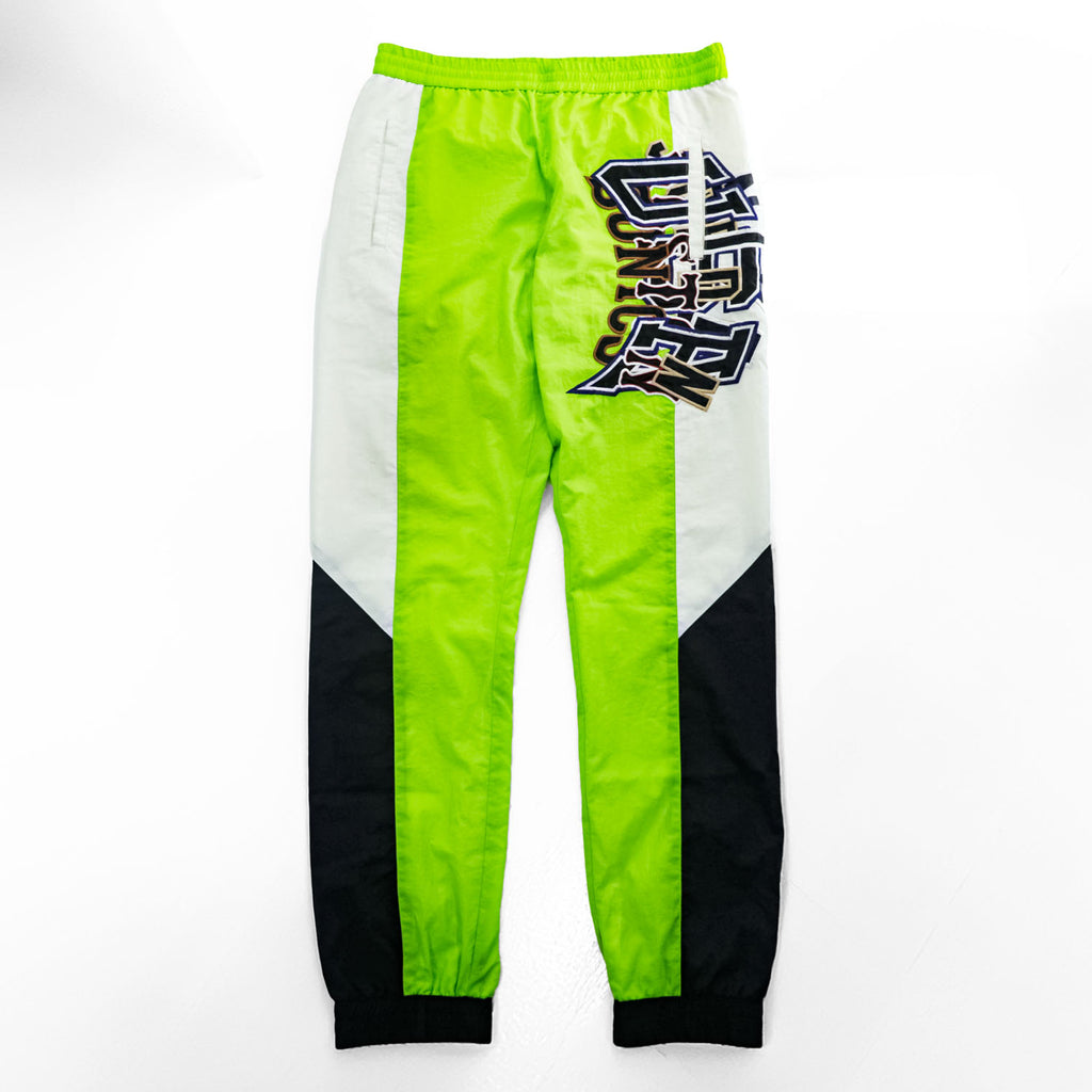 doublet Japan Made Track Pants Jersey FREE Green, White, Black CHAOS APPLIQUE TRACK PANT